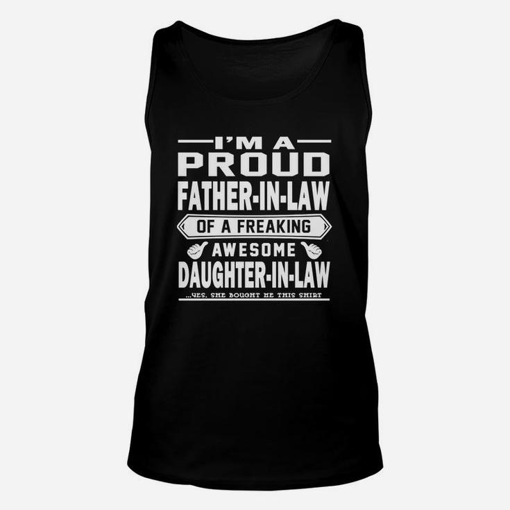 Im A Proud Father-in-law Of A Freaking Awesome Daughter-in-law Unisex Tank Top