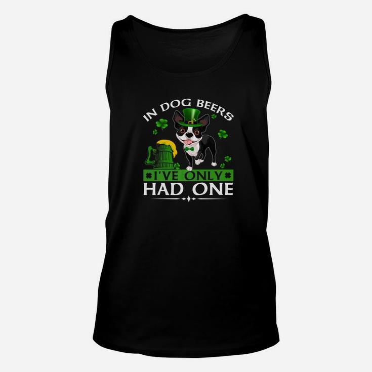 In Dog Beers Funny Boston Terrier St Patricks Day Unisex Tank Top