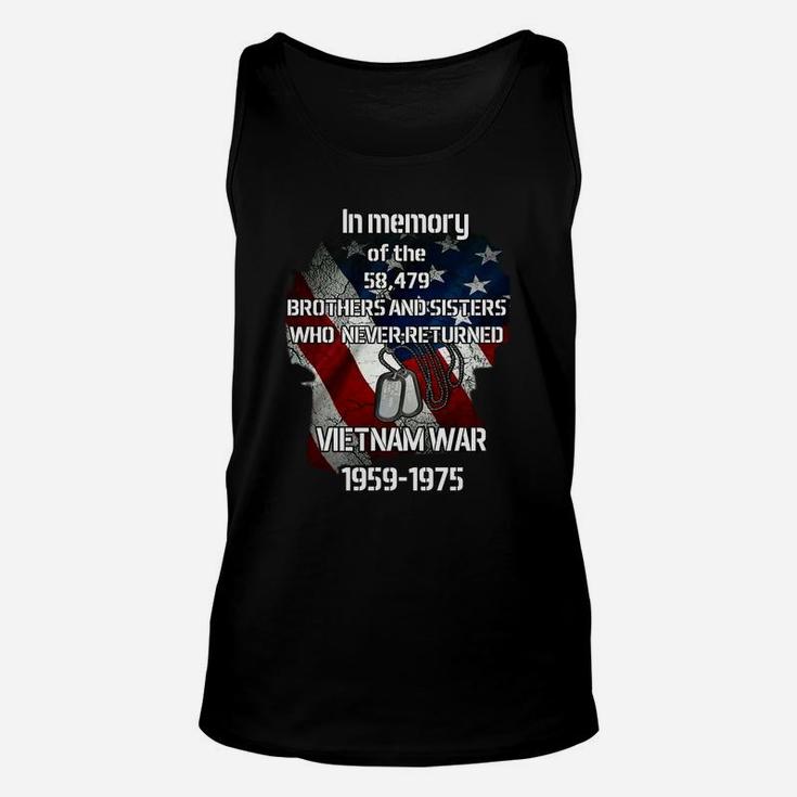 In Memory Of Brothers And Sisters Served In Vietnam War Unisex Tank Top