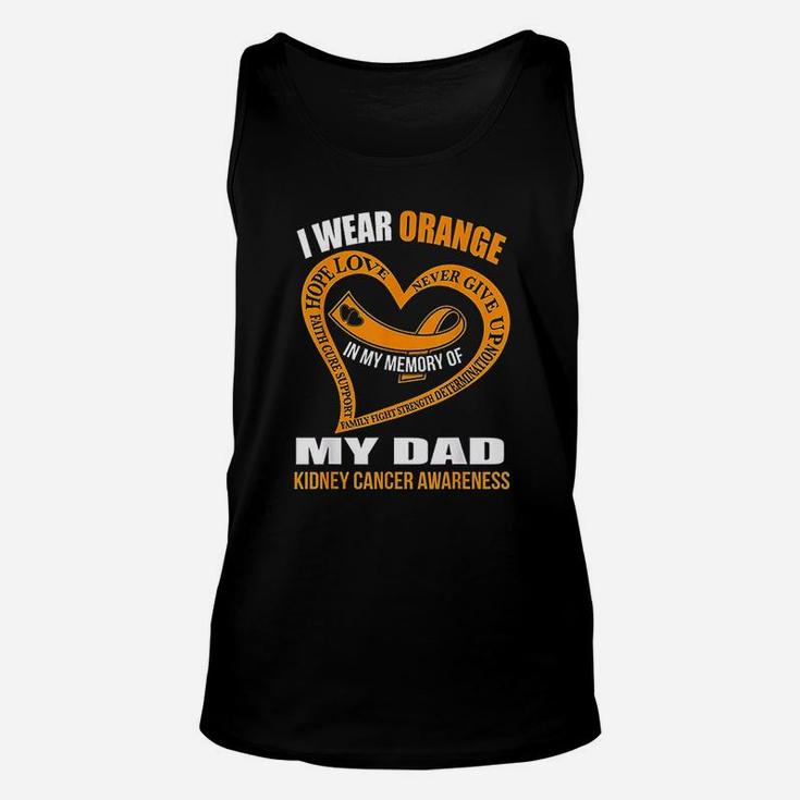 In My Memory Of My Dad Kidney Canker Awareness Unisex Tank Top