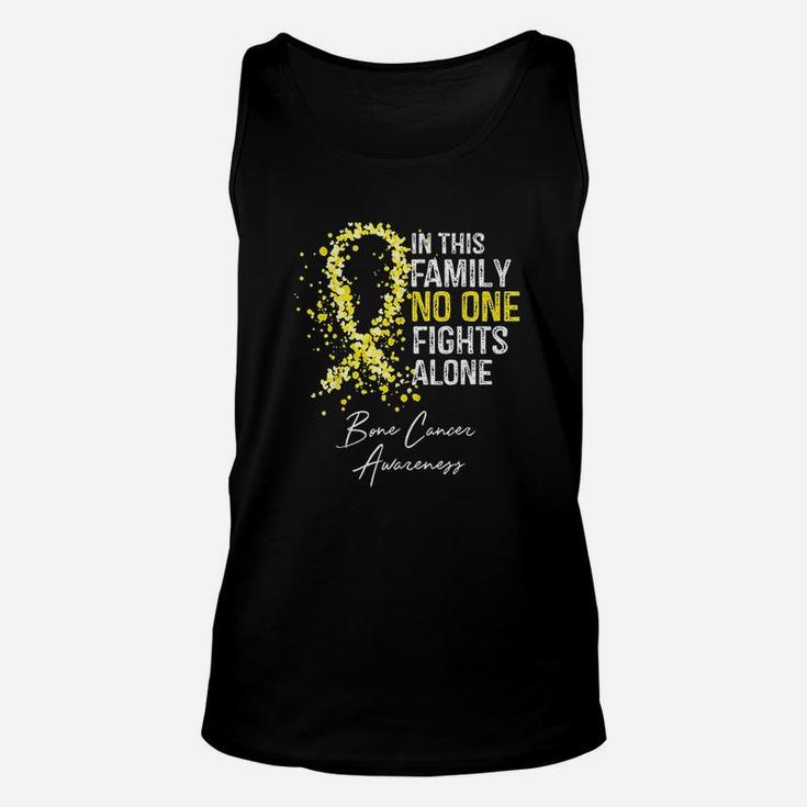 In This Family No One Fights Alone Bone Awareness Unisex Tank Top