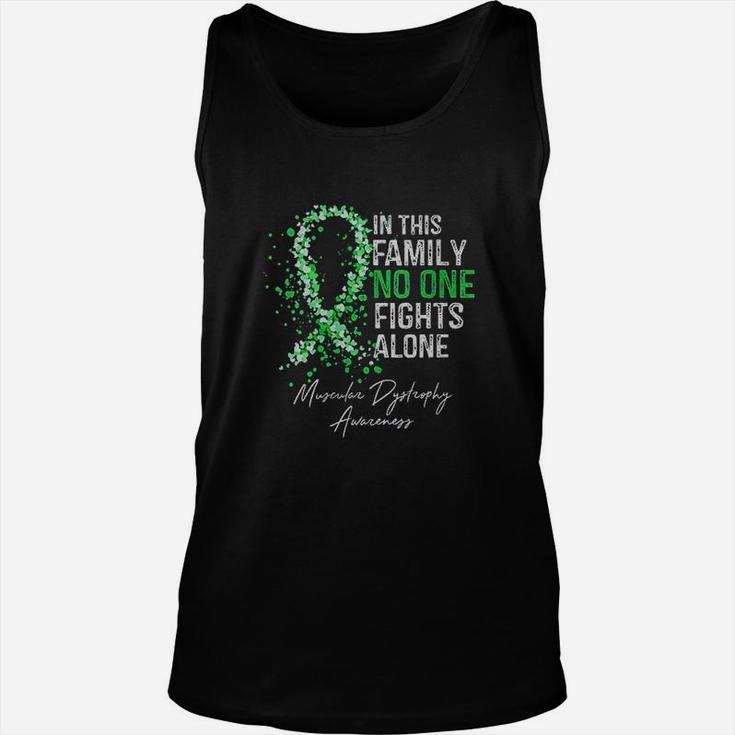 In This Family No One Fights Alone Muscular Dystrophy Awareness Unisex Tank Top
