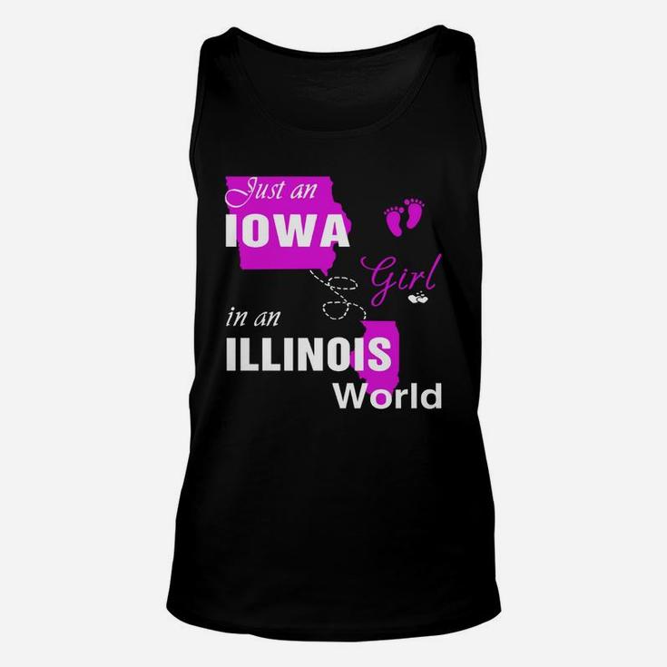 Iowa Girl In Illinois Shirts,iowa Girl Tshirt,illinois Girl T-shirt,illinois Girl Tshirt,iowa Girl In Illinois Shirts,illinois Girl Hoodie Unisex Tank Top