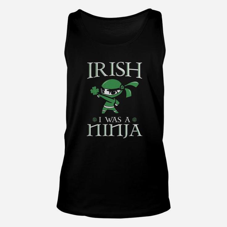 Irish I Was A Ninja Ireland Irish T-shirt St Patrick's Day Unisex Tank Top