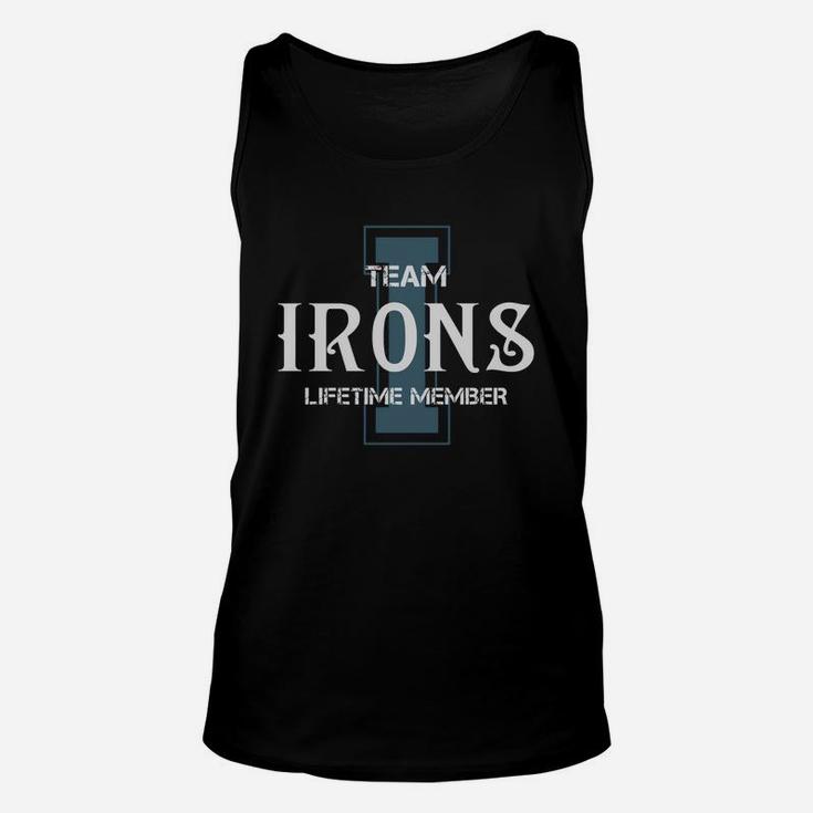 Irons Shirts - Team Irons Lifetime Member Name Shirts Unisex Tank Top
