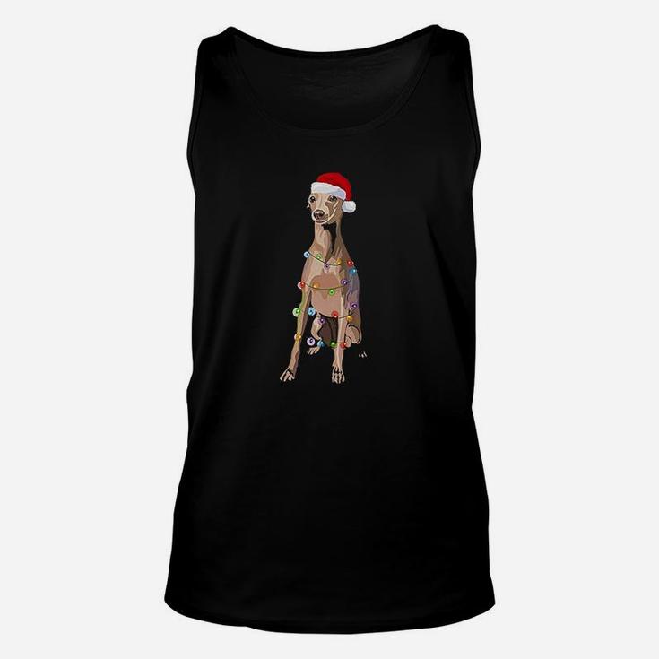 Italian Greyhound Christmas Lights Xmas Dog Lover Unisex Tank Top
