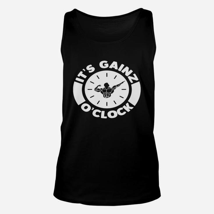 It's Gainz O'clock Gym Workout Time Fitness Unisex Tank Top
