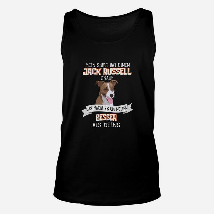 Jack Russell Schwarzes Unisex TankTop mit Lustigem Spruch für Hundefreunde