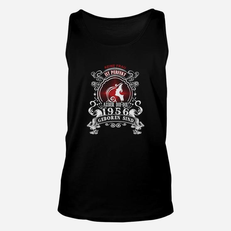 Jahrgang 1956 Herren Unisex TankTop mit Feuer-Motiv, Retro Geburtstags-Unisex TankTop