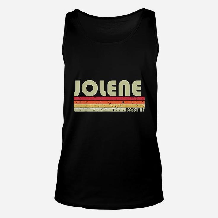 Jolene Gift Name Personalized Retro Vintage 80s 90s Birthday  Unisex Tank Top