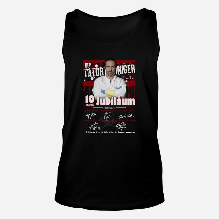 Jubiläumsshirt zum 10. Jahrestag, Schwarz mit Motiv Unisex TankTop