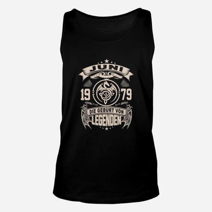 Juni 1979 Legenden Vintage Geburtstag Unisex TankTop, Retro Design