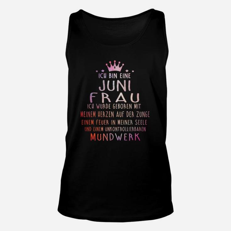 Juni Frau Krone Persönlichkeit Geburtstag Unisex TankTop