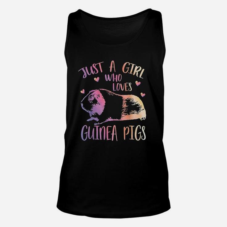 Just A Girl Who Loves Guinea Pigs Watercolor Pig Cute Gift Unisex Tank Top