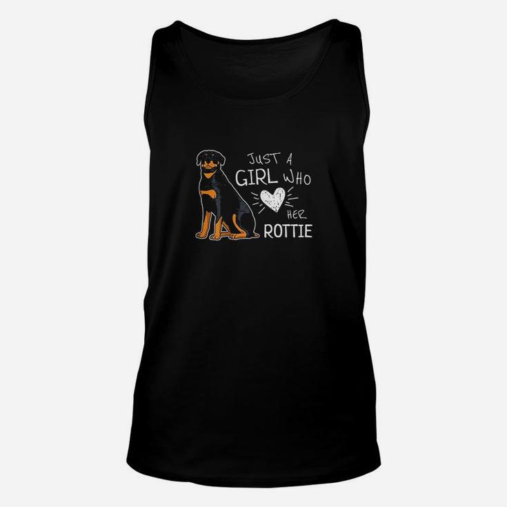 Just A Girl Who Loves Her Rottie Dog Unisex Tank Top