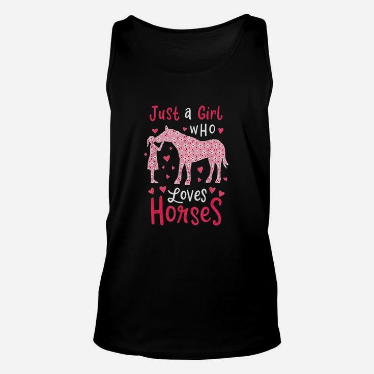 Just A Girl Who Loves Horses Cute Horse Lover Gift Unisex Tank Top