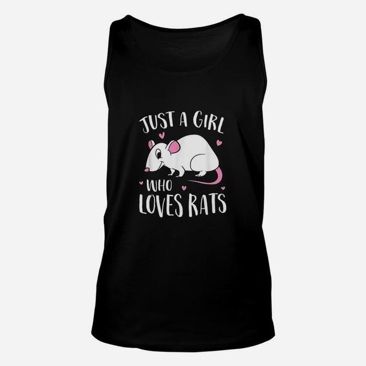 Just A Girl Who Loves Rats Funny Rat Girl Unisex Tank Top
