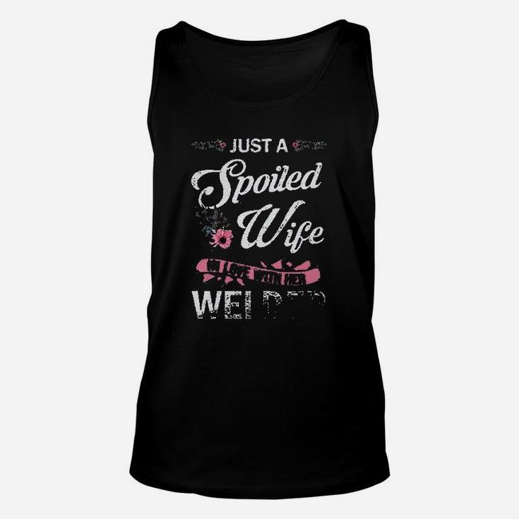 Just A Spoiled Wife In Love With Her Welder Wife Gift Unisex Tank Top