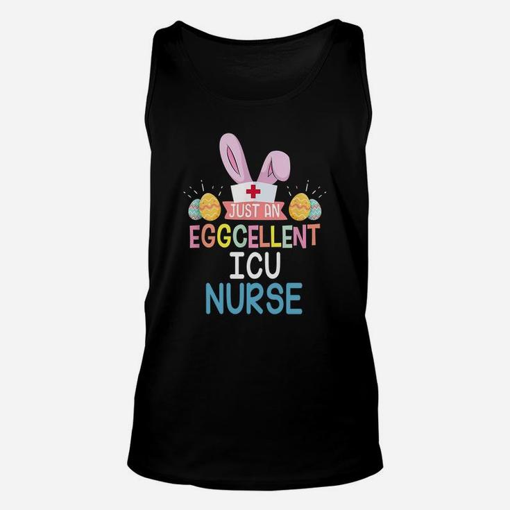 Just An Eggcellent Icu Easter Sunday Nursing Job Title Unisex Tank Top