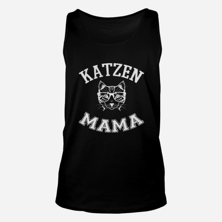 Katzen Mama Schwarzes Unisex TankTop mit Aufdruck, Damen Mode für Katzenfreunde