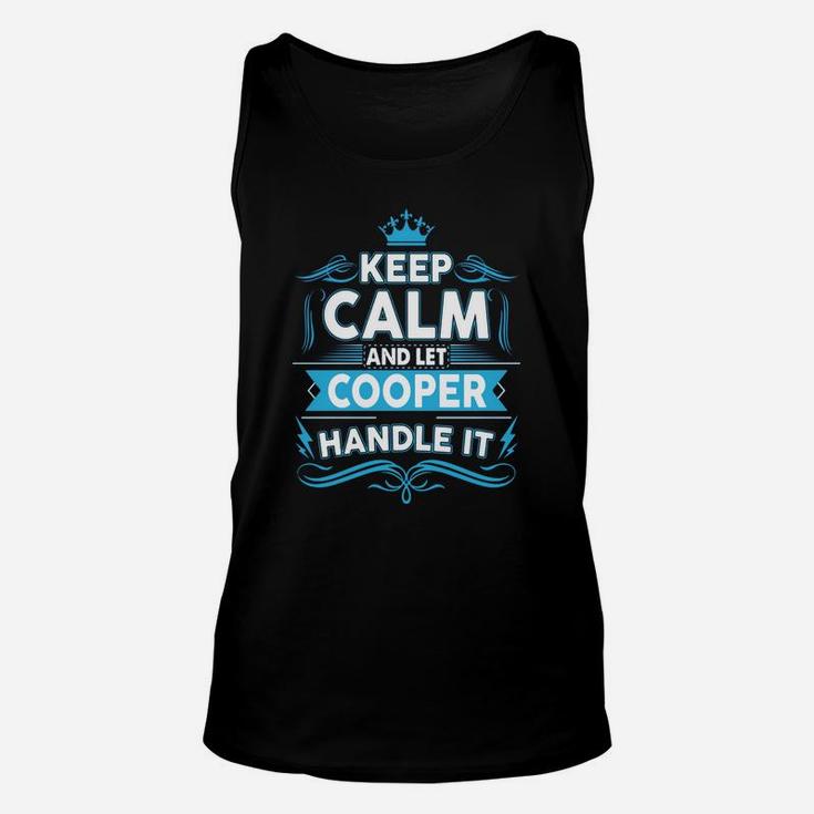 Keep Calm Cooper, Cooper Tshirt Unisex Tank Top