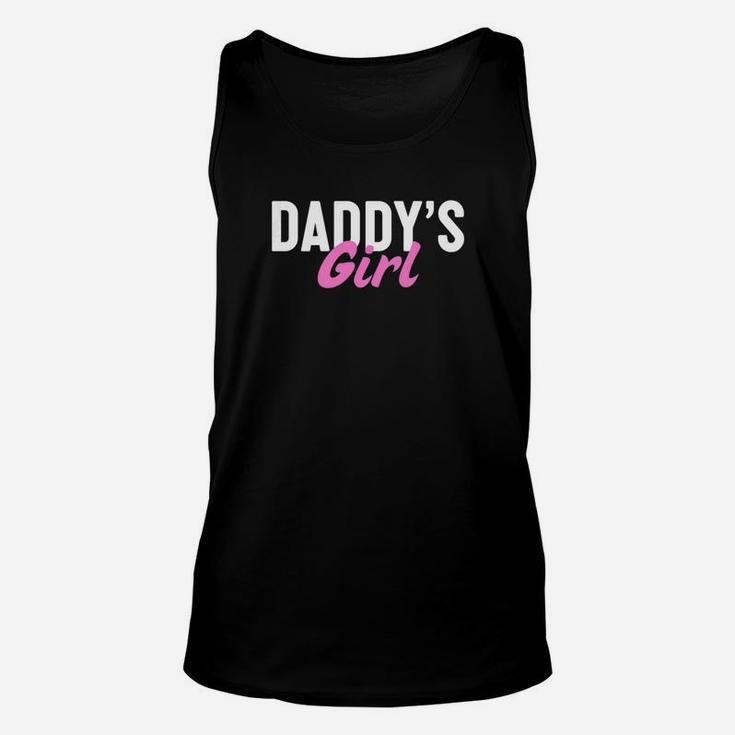 Kids Daddys Girl Pink Text Kids Fathers Day Premium Unisex Tank Top