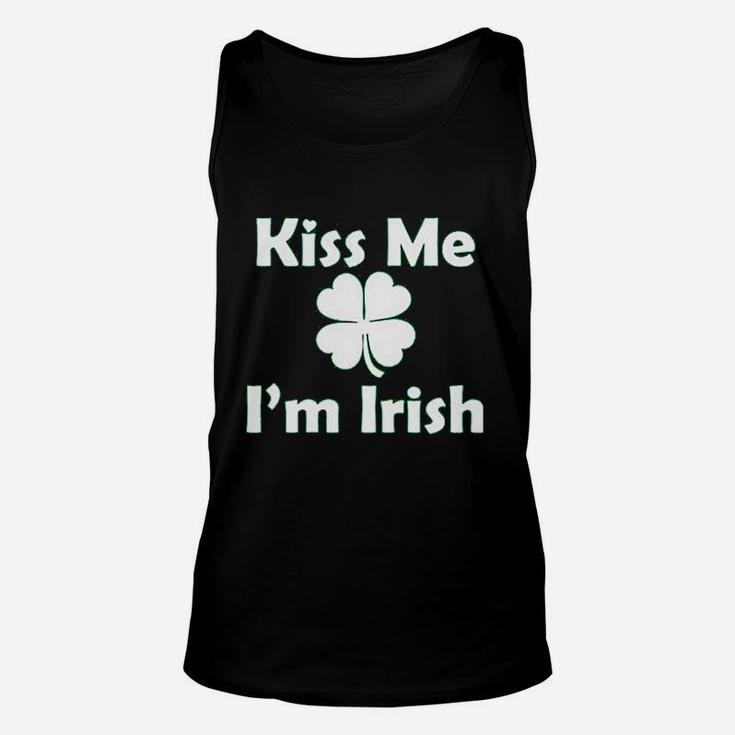 Kiss Me I Am Irish Four Leaf Beer St Patricks Day Unisex Tank Top