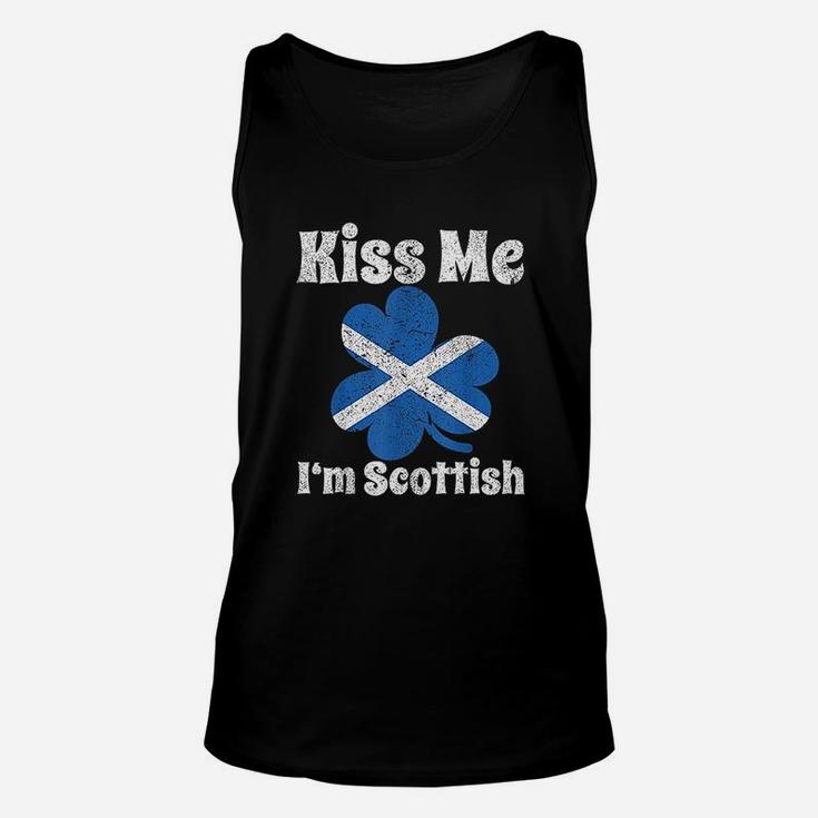 Kiss Me I Am Scottish Funny St Patricks Day Unisex Tank Top