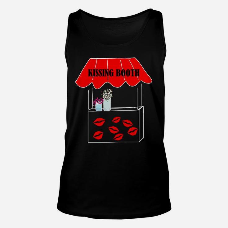 Kissing Booth Free Kisses Funny Valentines Day Unisex Tank Top