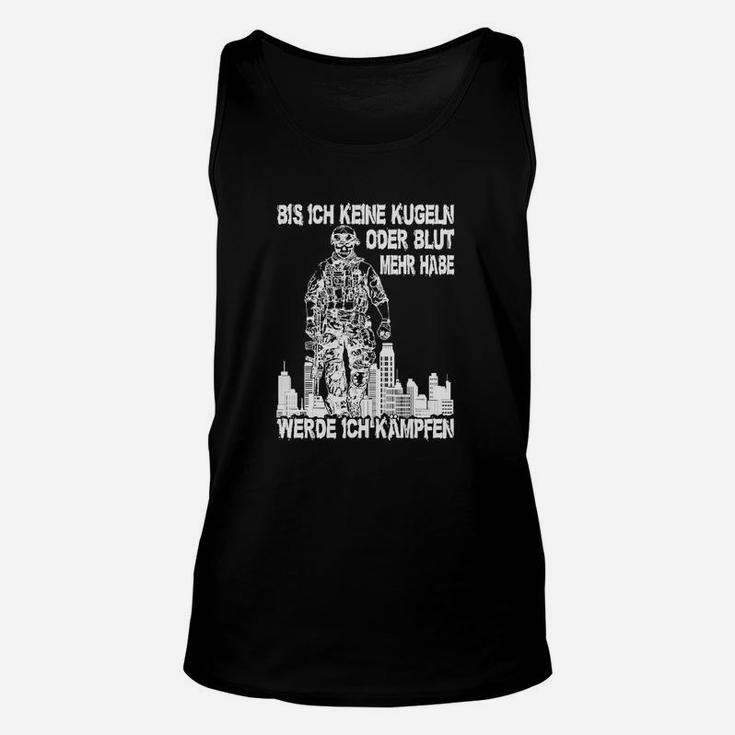 Krieger Silhouette Schwarzes Unisex TankTop, Motivationsspruch Tee