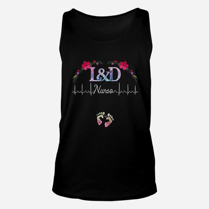 Labor And Delivery Nurse L And D Nurse Heartbeat Unisex Tank Top