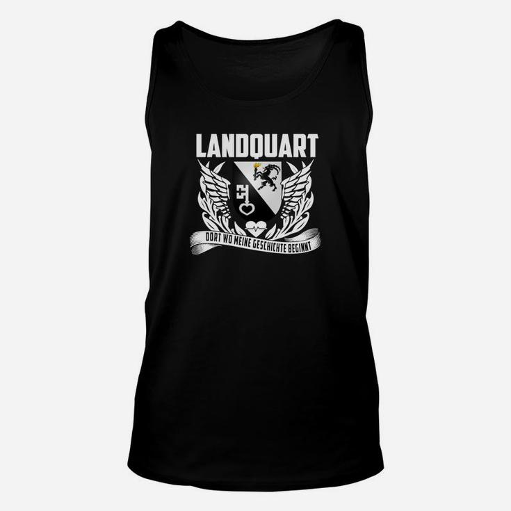 Landquart Adler-Wappen Schwarzes Unisex TankTop für Herren, Stilvolles Design