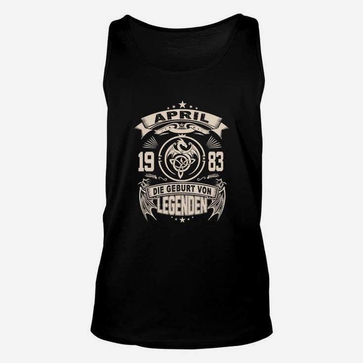 Legendäres Geburtstags-Unisex TankTop, Geburt von Legenden mit Datum, Schwarz