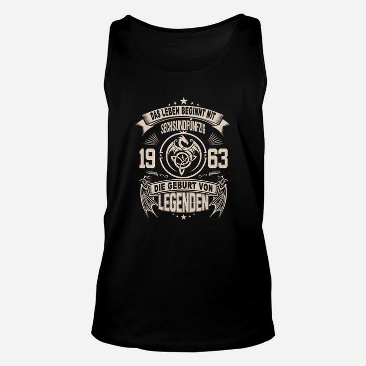 Legenden 1963 Jubiläums-Unisex TankTop, Vintage Geburtsjahr-Design