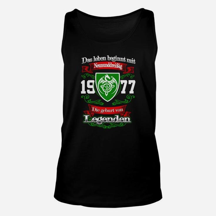 Legenden von 1977 Geburtstagsjahr Vintage Unisex TankTop, Retro Design