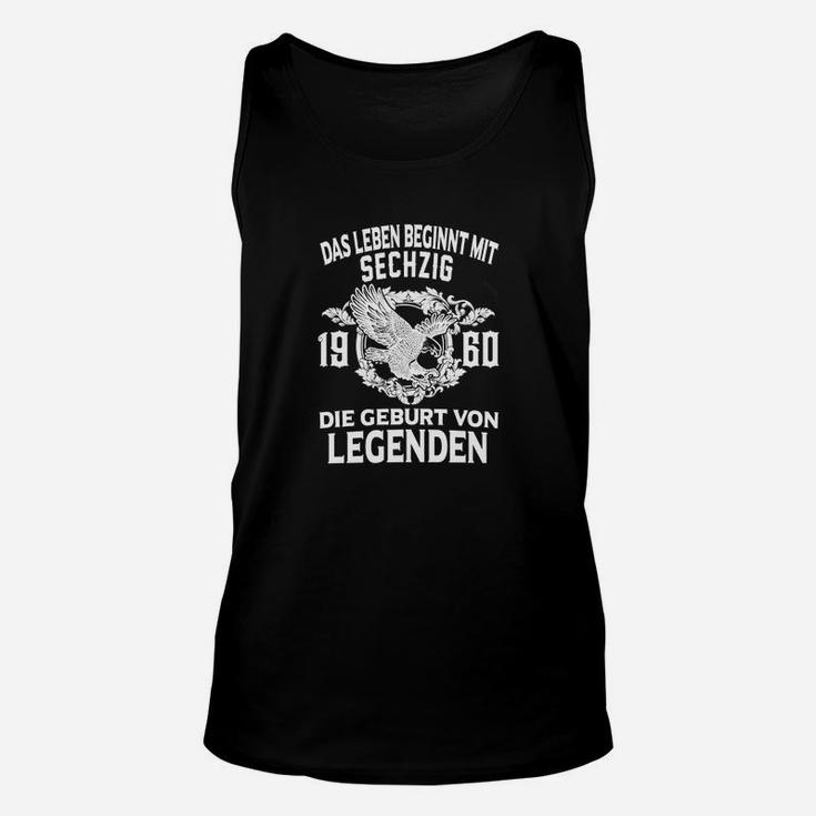 Legendenjahrgang 1960 Unisex TankTop, Leben Beginnt mit 60 Jubiläum