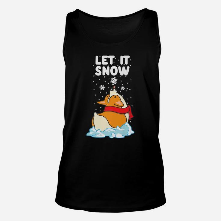 Let It Snow Corgi Christmas Funny Dog Lover Gifts Unisex Tank Top