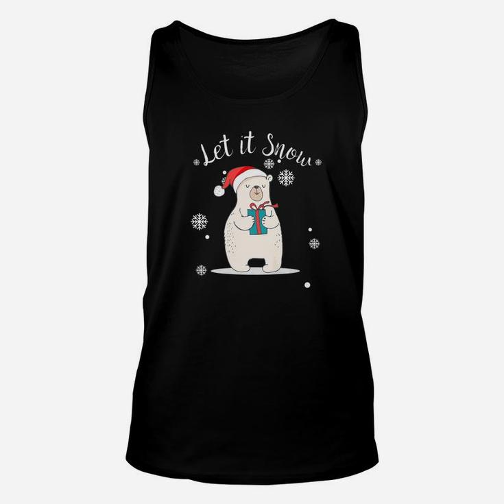 Let It Snow Polar Bear Xmas Holiday Spirit Animal Unisex Tank Top