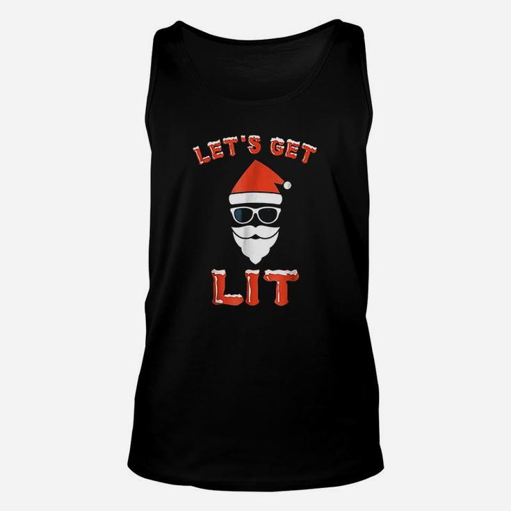 Lets Get Lit Funny Christmas Drinking Unisex Tank Top