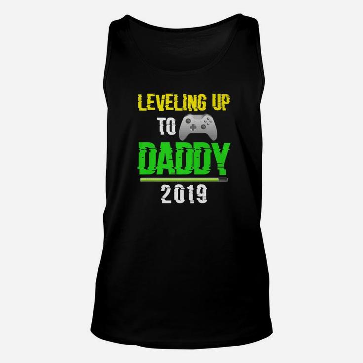 Leveling Up To Daddy 2019 Promoted To Dad Video Game Premium Unisex Tank Top