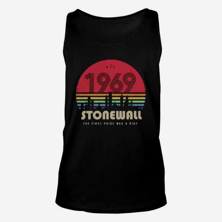 Lgbt Nyc 1969 Stonewall The First Pride Was A Riot T-shirt Unisex Tank Top