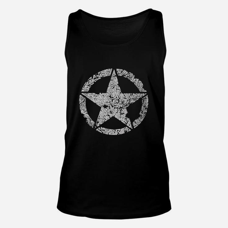 Lifestyle Graphix Distressed Mike Ww2 Military Star Unisex Tank Top