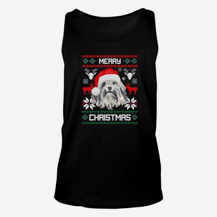 Little Lion Dog Merry Christmas Dog Gift Xmas Unisex Tank Top