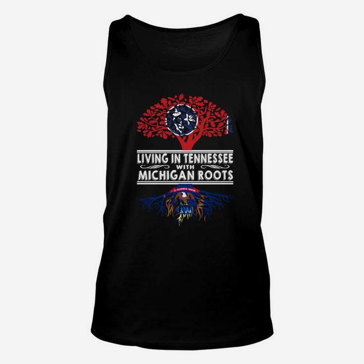 Living In Tennessee With Michigan Roots Unisex Tank Top