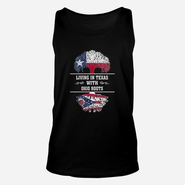 Living In Texas With Ohio Roots Unisex Tank Top