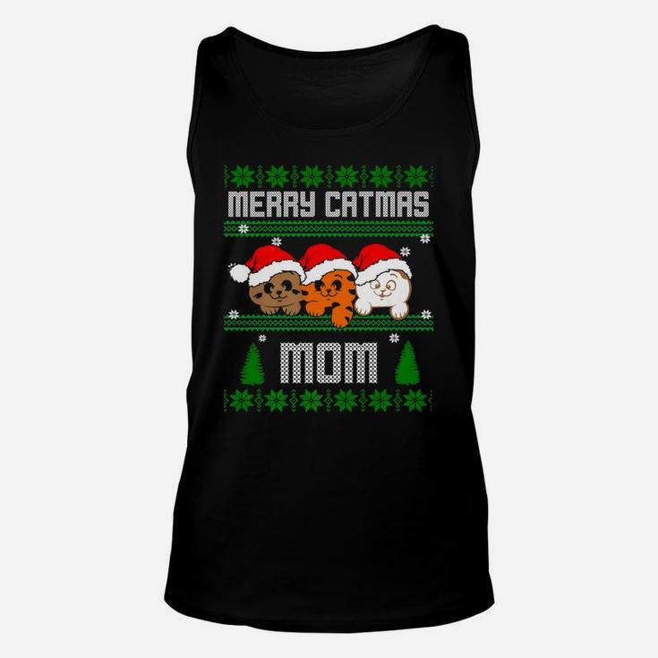 Love Meowy Cat Merry Catmas Christmas Cat Mommy Unisex Tank Top