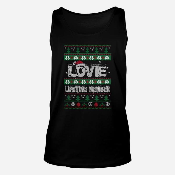 Lovie Ugly Christmas Sweaters Lifetime Member Unisex Tank Top