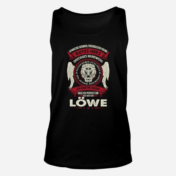 Löwe Motiv Herren Unisex TankTop Starkes Herz - Gutes Hirn