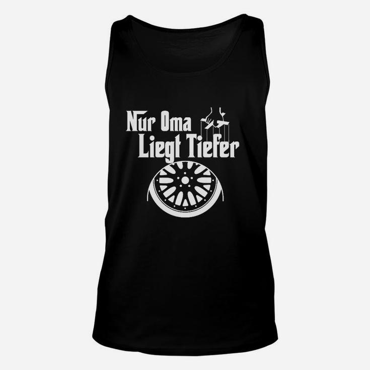 Lustiges Auto-Tuning-Fan Unisex TankTop 'Nur Oma Liegt Tiefer', Felgen-Motiv