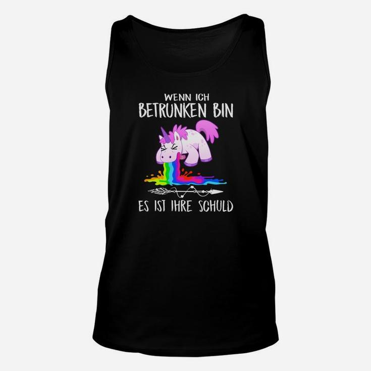 Lustiges Einhorn Unisex TankTop mit Spruch für Partyfreunde